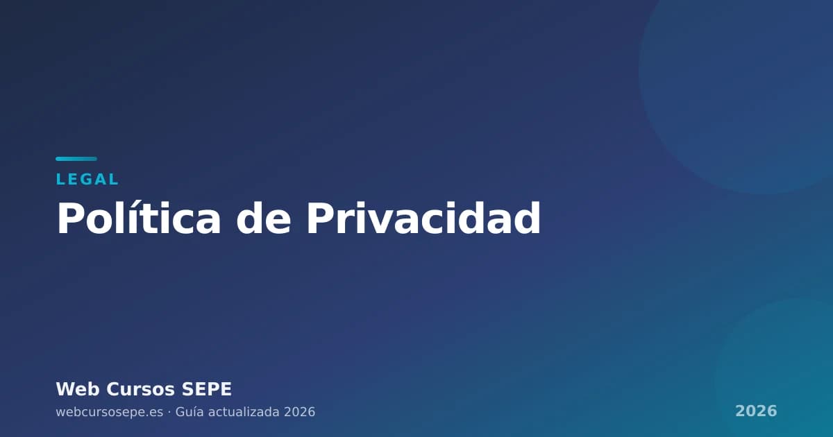 Política de privacidad — Web Cursos SEPE